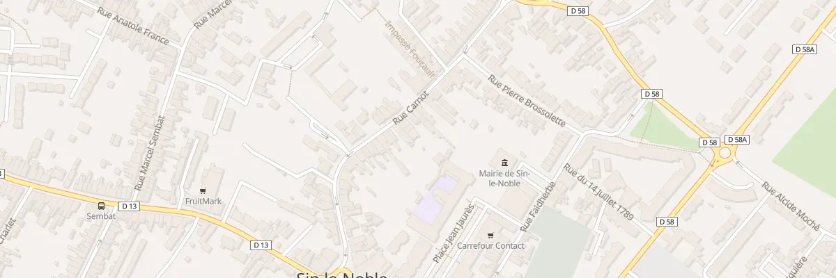 Plan du 218A Rue Carnot à Sin-le-Noble