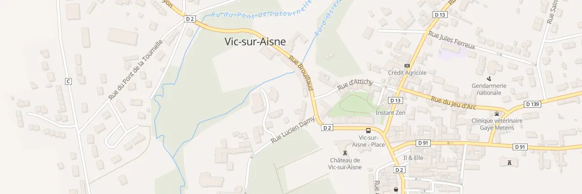 Plan du 9001 Rue Brouillaud à Vic-sur-Aisne