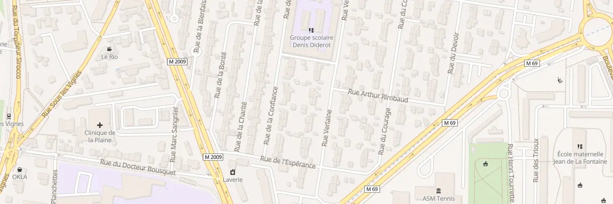 Plan du 21 Rue Verlaine à Clermont-Ferrand