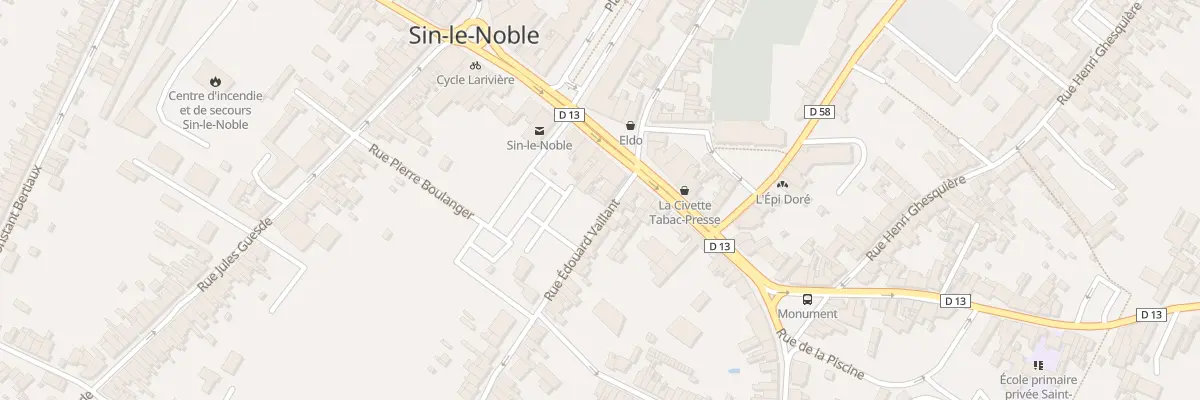 Plan du 28 Rue Edouard Vaillant à Sin-le-Noble