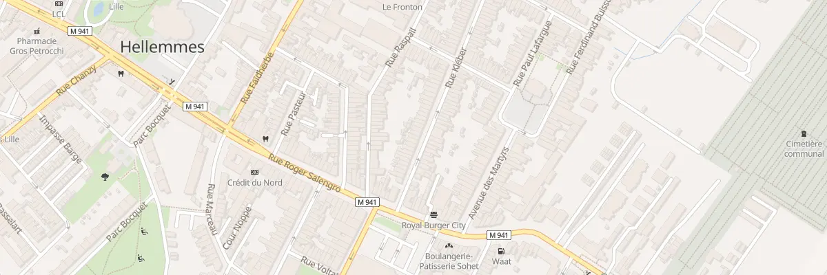 Plan du 17 Rue Kleber Hellemmes à Lille