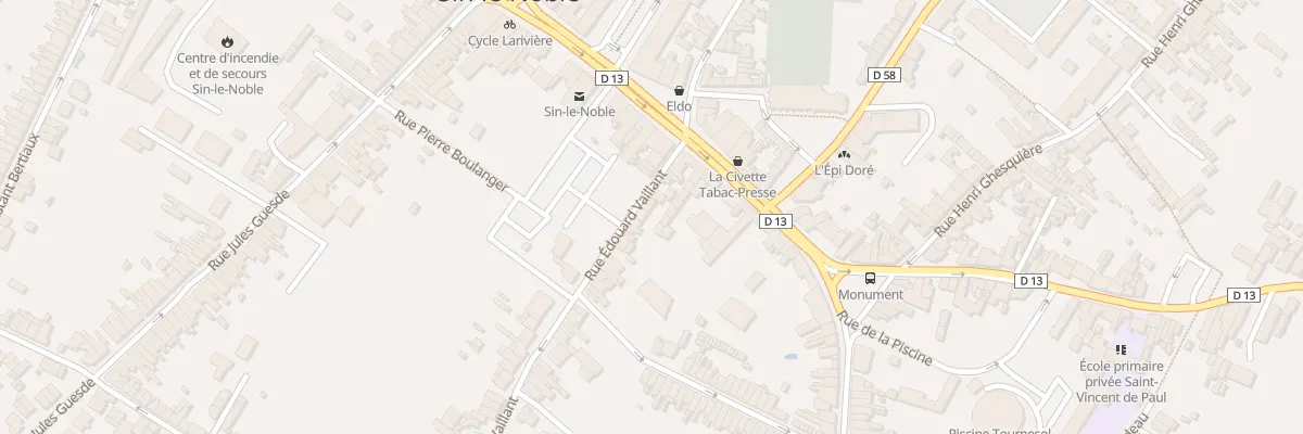 Plan du 45 Rue Edouard Vaillant à Sin-le-Noble
