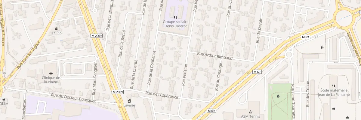 Plan du 23 Rue Verlaine à Clermont-Ferrand