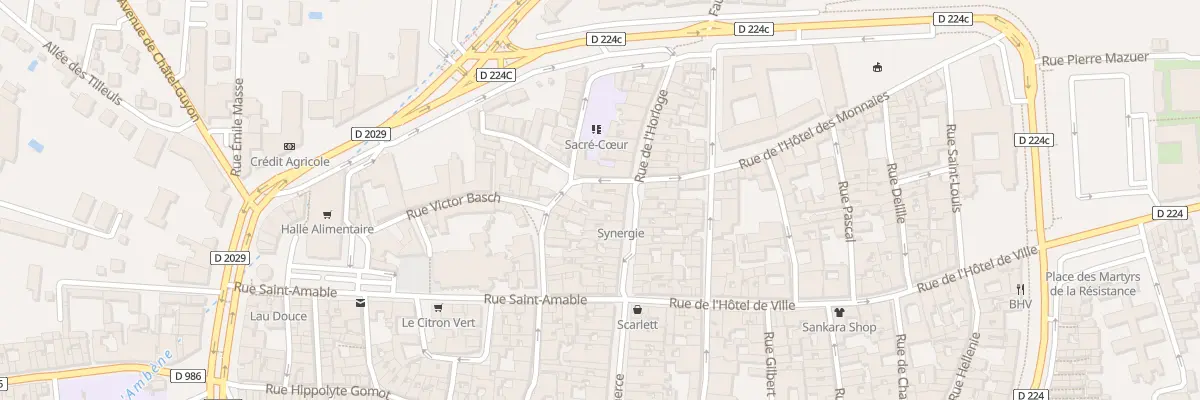 Plan du 22 Rue de l’Horloge à Riom