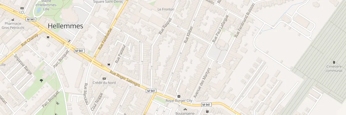 Plan du 25 Rue Kleber Hellemmes à Lille