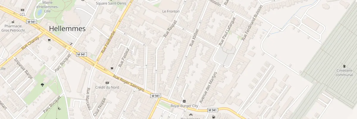 Plan du 27 Rue Kleber Hellemmes à Lille