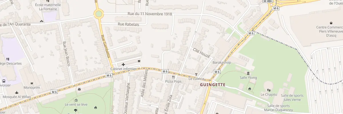 Plan du 91 Rue Voltaire à Mons-en-Barœul