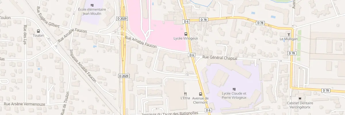 Plan du 7 Av de Clermont à Riom