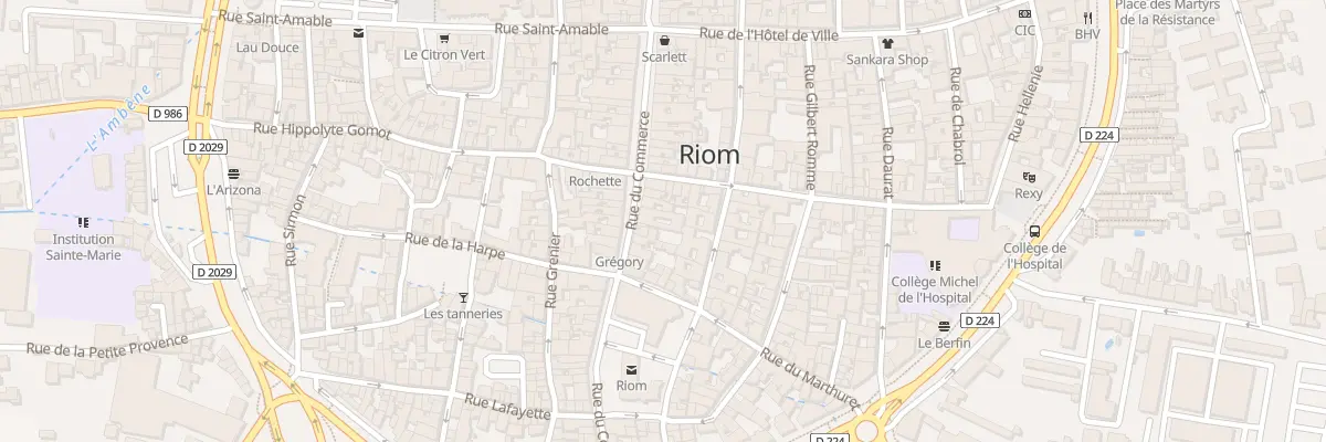 Plan du 34 Rue du Commerce à Riom
