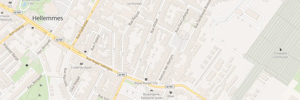 Plan du 24 Rue Kleber Hellemmes à Lille
