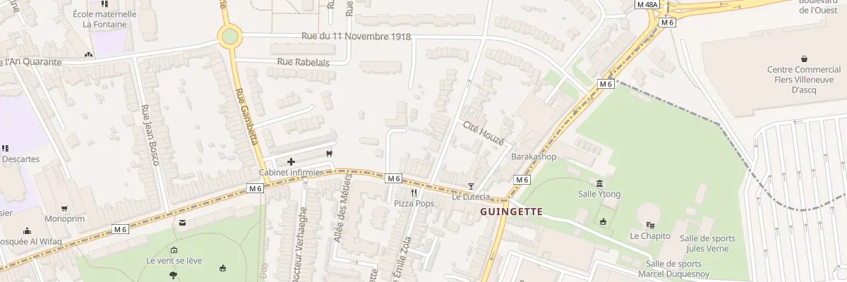 Plan du 95 Rue Voltaire à Mons-en-Barœul