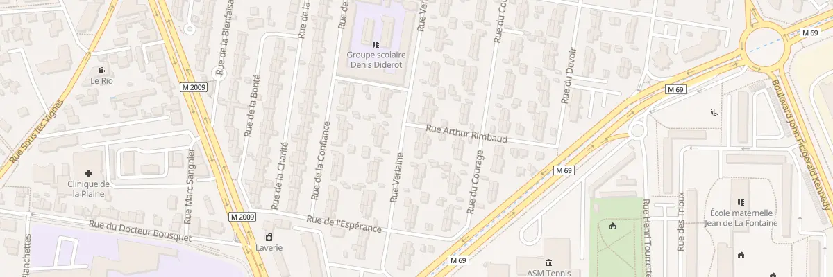 Plan du 24 Rue Verlaine à Clermont-Ferrand