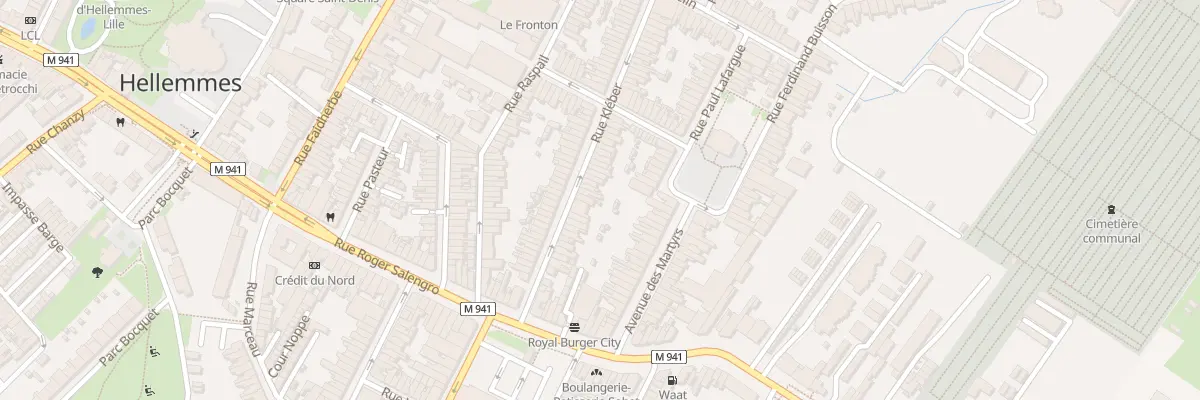 Plan du 28 Rue Kleber Hellemmes à Lille