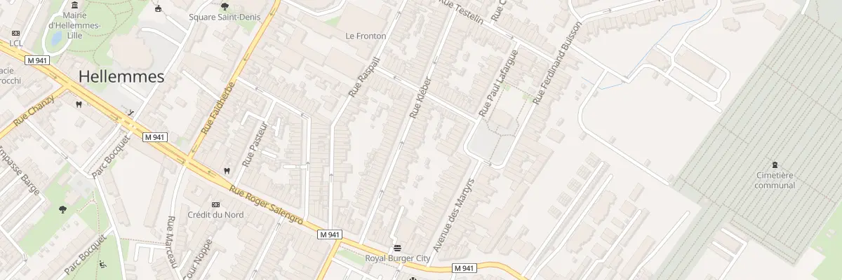 Plan du 38 Rue Kleber Hellemmes à Lille