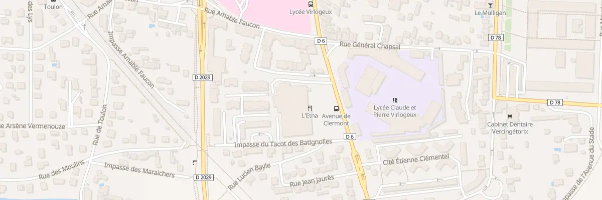 Plan du 13 Av de Clermont à Riom