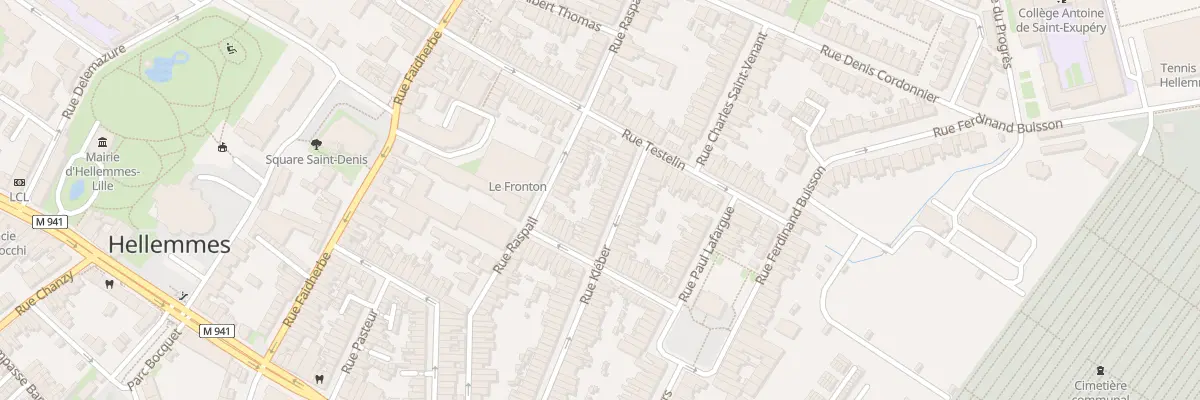 Plan du 75 Rue Kleber Hellemmes à Lille
