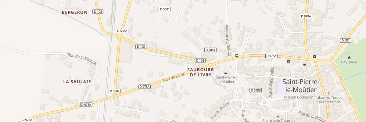 Plan du 5 Rue de Bergeron à Saint-Pierre-le-Moûtier