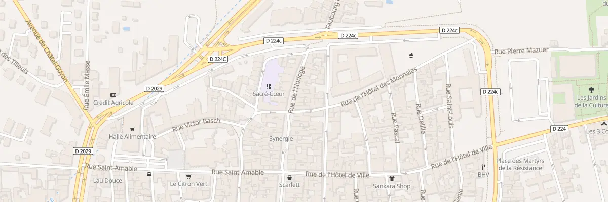 Plan du 25 Rue de l’Horloge à Riom