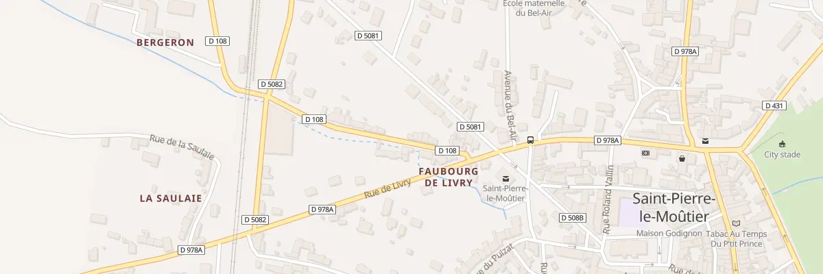 Plan du 12 Rue de Bergeron à Saint-Pierre-le-Moûtier