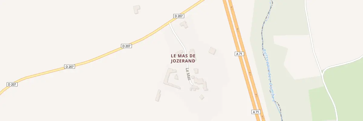 Plan du 14 Le Mas à Jozerand