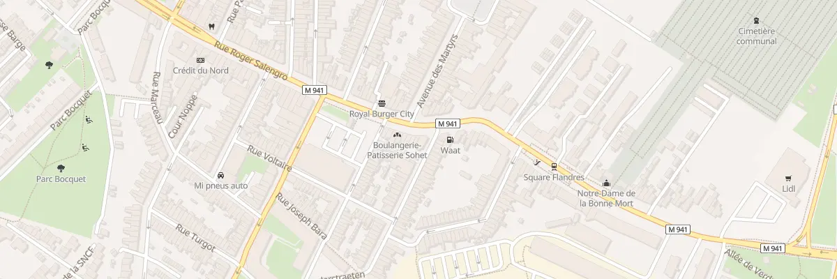 Plan du 260 Rue Roger Salengro à Lille