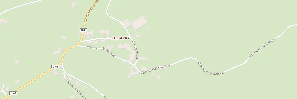 Plan du 90 Le Barry à Alleuze