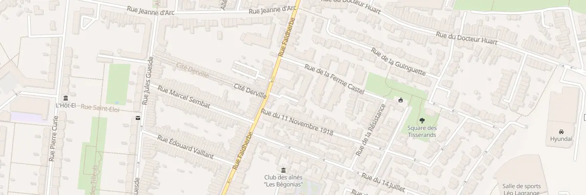 Plan du 4 Cour Ghesquieres 174 Rue Faidhe à Lille