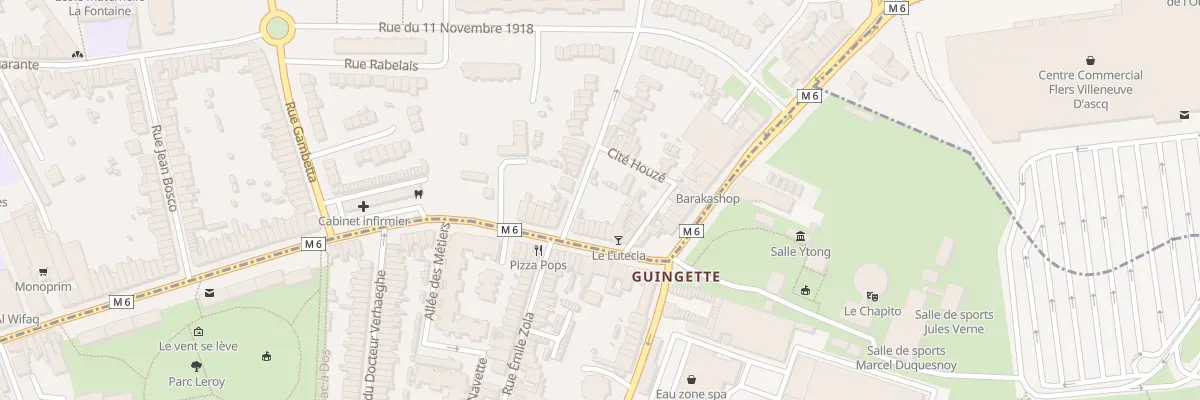 Plan du 109 Rue Voltaire à Mons-en-Barœul