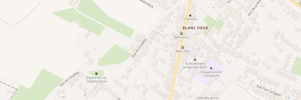 Plan de la Rue de Lille à Roncq