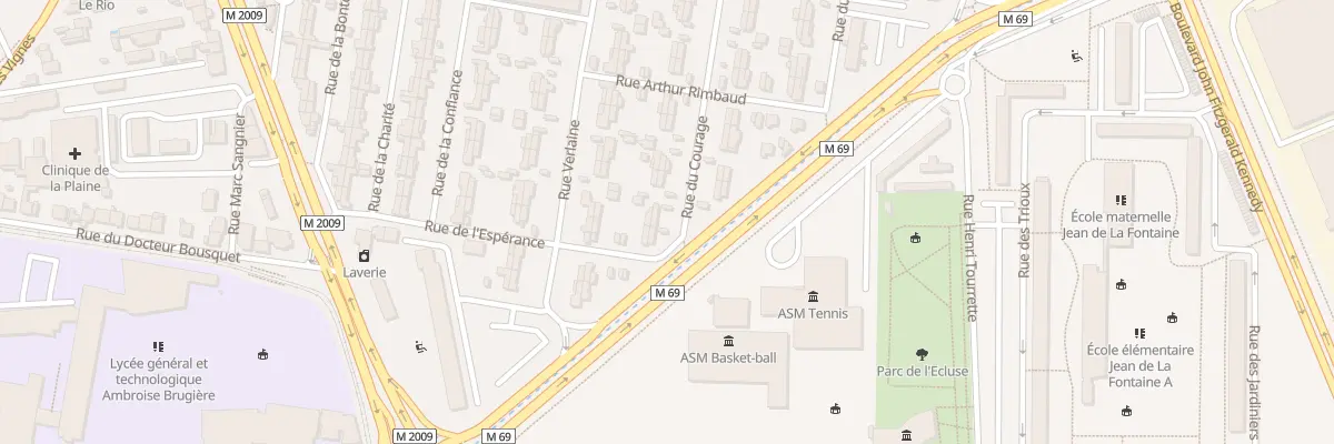 Plan du 3 Rue du Courage à Clermont-Ferrand