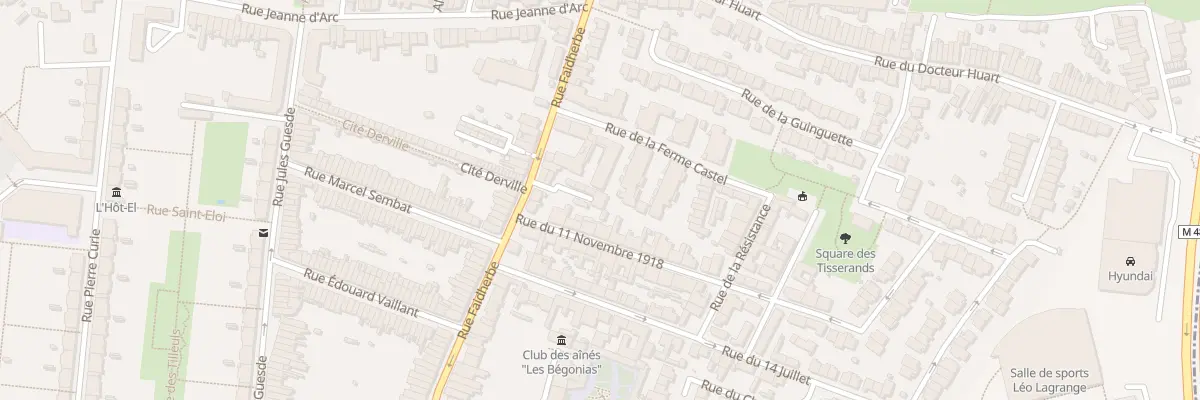 Plan du 5 Cour Ghesquieres 174 Rue Faidhe à Lille