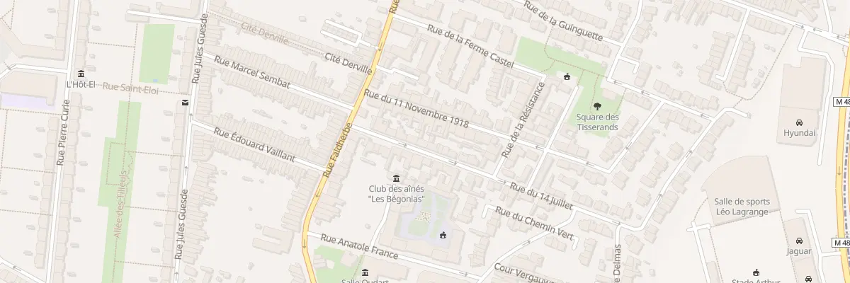Plan du 13 Rue du Quatorze Juillet à Lille