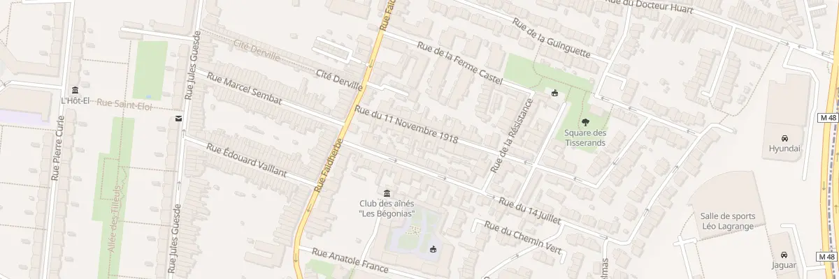 Plan du 12 Rue du Onze Novembre à Lille