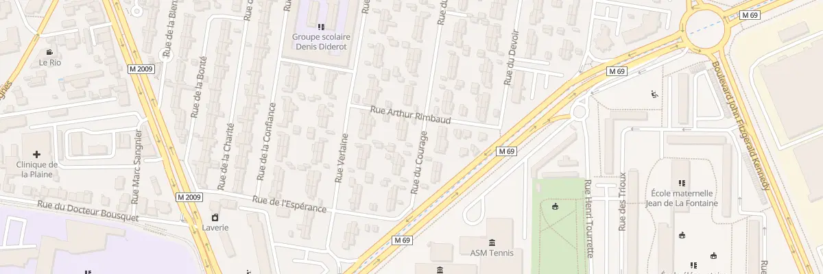 Plan du 17 Rue du Courage à Clermont-Ferrand