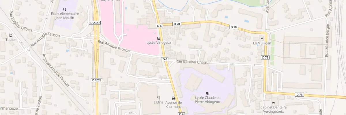 Plan du 4 Rue du Général Chapsal à Riom