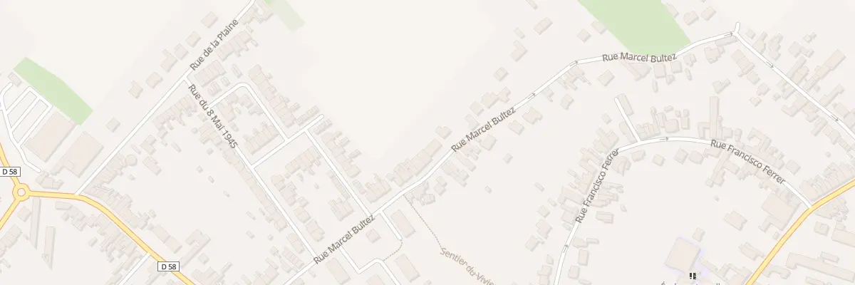 Plan du 94 Rue Marcel Bultez à Waziers