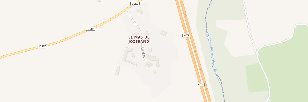 Plan du 7 Le Mas à Jozerand