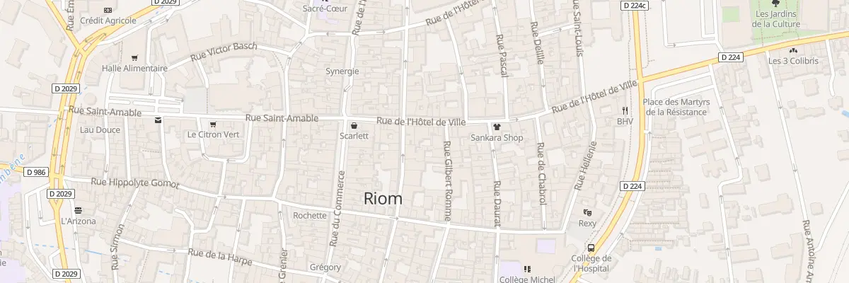 Plan du 3 Rue Gilbert Romme à Riom