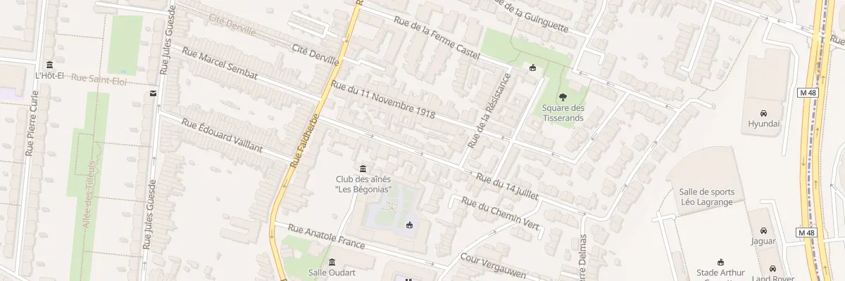 Plan du 21 Rue du Quatorze Juillet à Lille