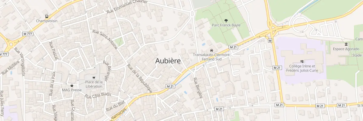 Plan du 17 Rue des Moulins à Aubière