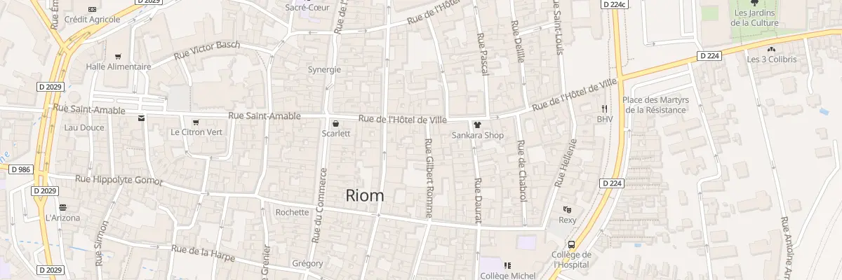 Plan du 5 Rue Gilbert Romme à Riom