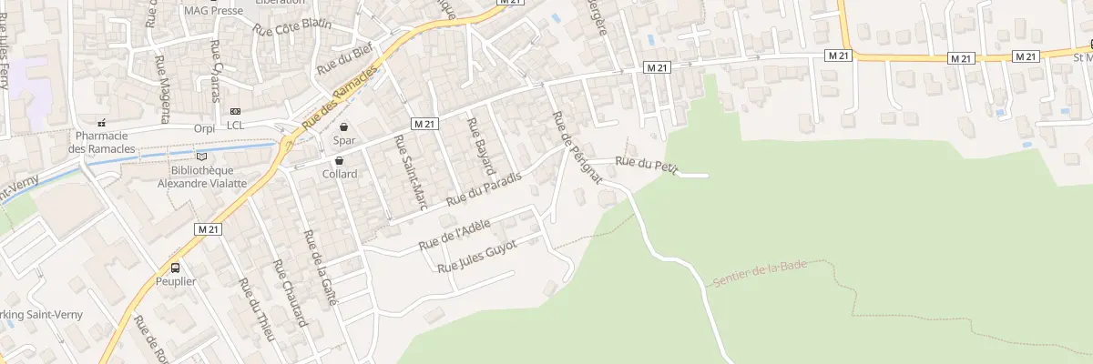 Plan du 6 Rue du Paradis à Aubière