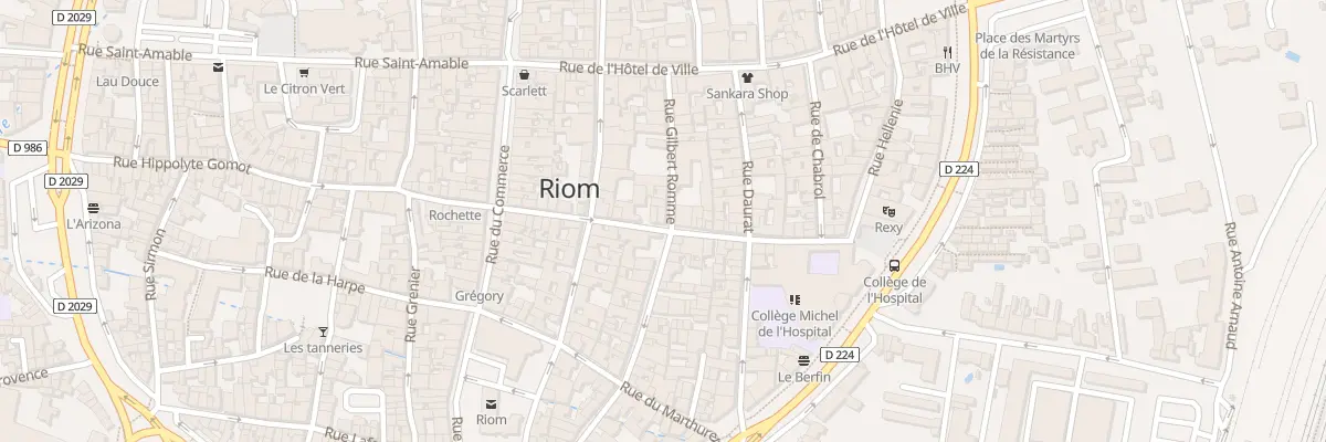Plan du 11 Rue Gilbert Romme à Riom