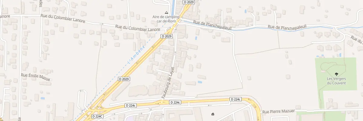 Plan du 21 Fg de Layat à Riom