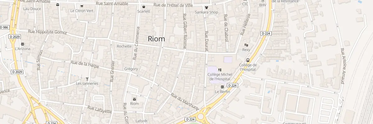 Plan du 20 Rue Gilbert Romme à Riom