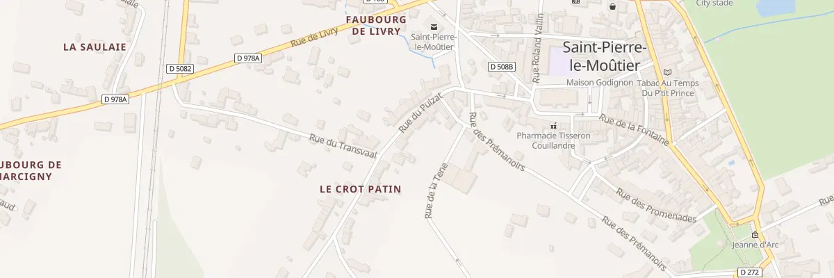 Plan du 15 Rue du Puizat à Saint-Pierre-le-Moûtier