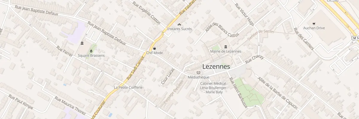 Plan du 20 Rue Gambetta à Lezennes