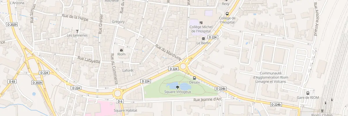Plan du 25 Rue du Marthuret à Riom