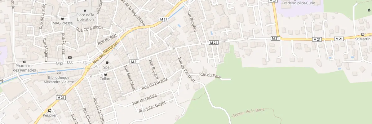 Plan du 9 Rue de Pérignat à Aubière