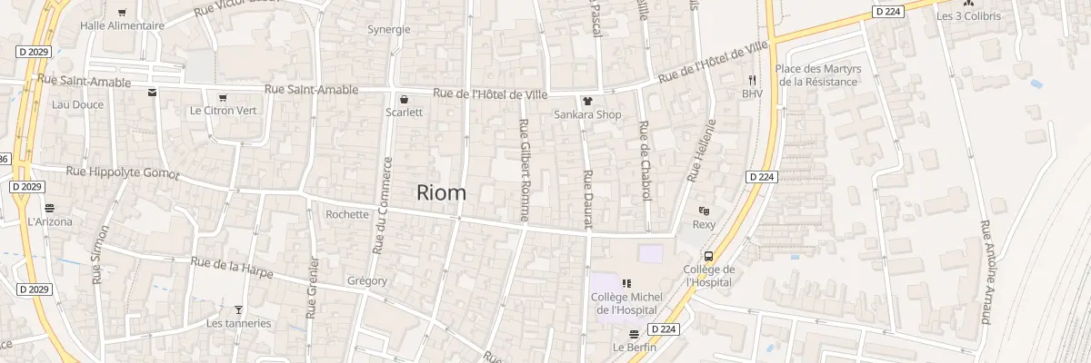 Plan du 12 Rue Gilbert Romme à Riom